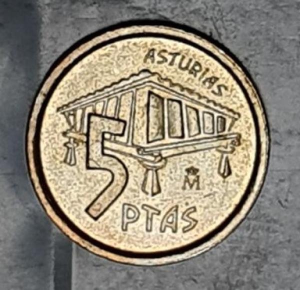 5 Pesetas 1995 Asturien, Spanien