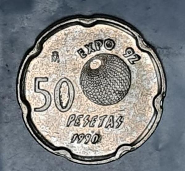 50 Pesetas 1990 -Expo 92- König Juan Carlos, Spanien
