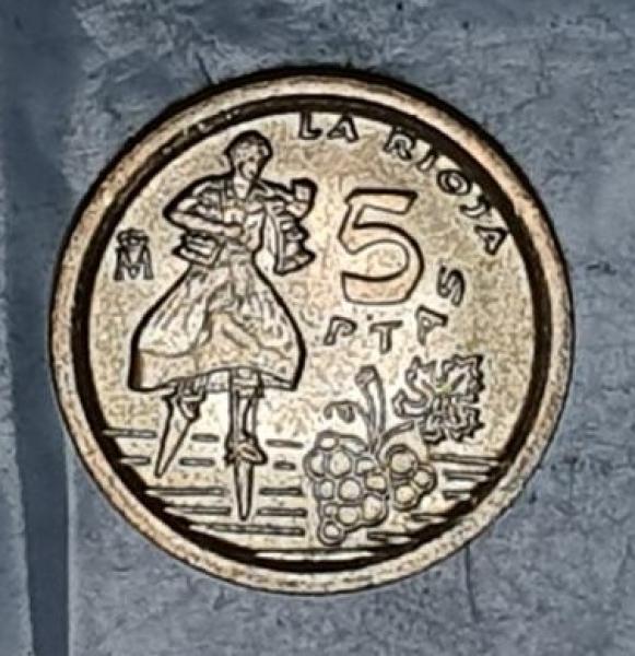 5 Pesetas 1996 La Rioja, Spanien