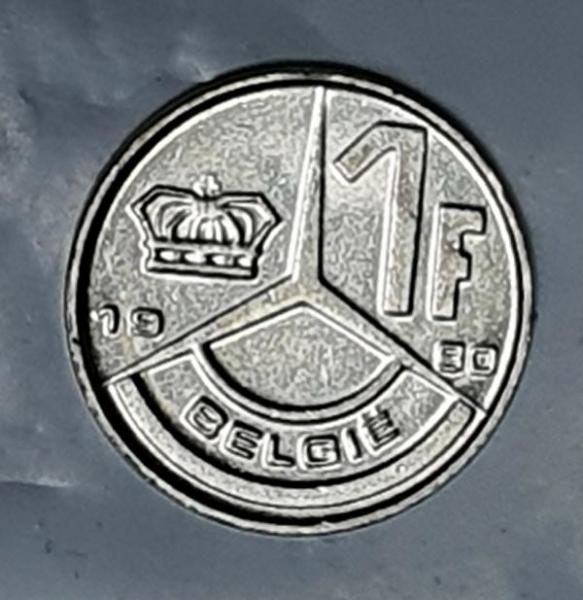 1 Franc 1990 -Belgie- König Baudouin I, Belgien