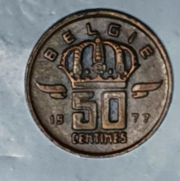 50 Centimes1977, Belgique, Belgien