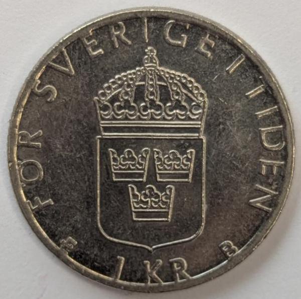 1 Krone 2000,König Carl Gustaf XVI, Schweden