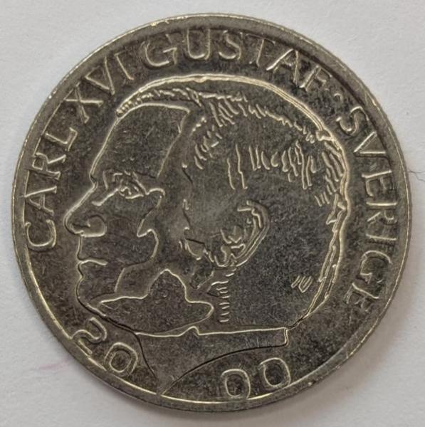 1 Krone 2000,König Carl Gustaf XVI, Schweden