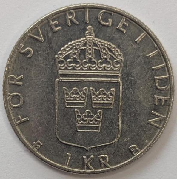 1 Krone 1998, König Carl Gustaf XVI, Schweden