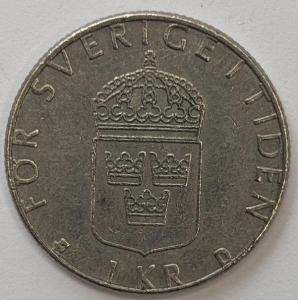 1 Krone 1988, König Carl Gustaf XVI, Schweden