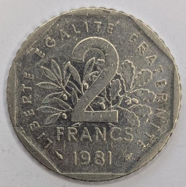 2 Francs 1981, Frankreich