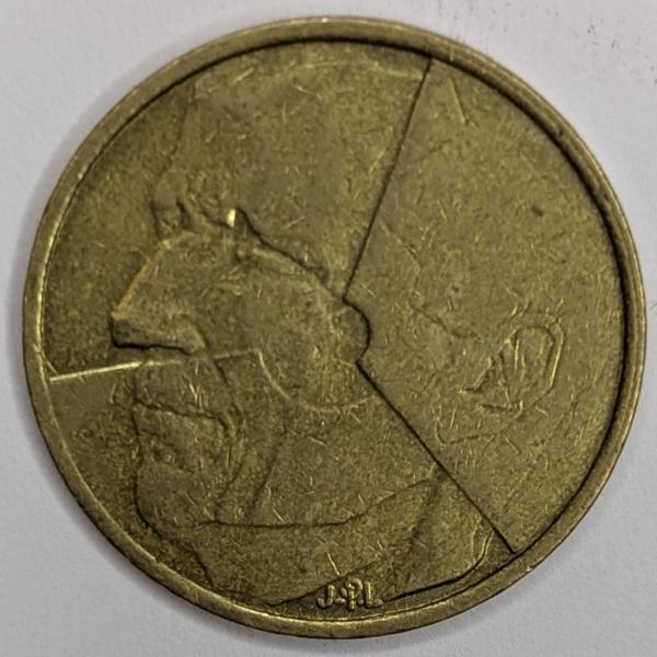 5 Franc 1986, Legende in französisch"Belgique", Belgien