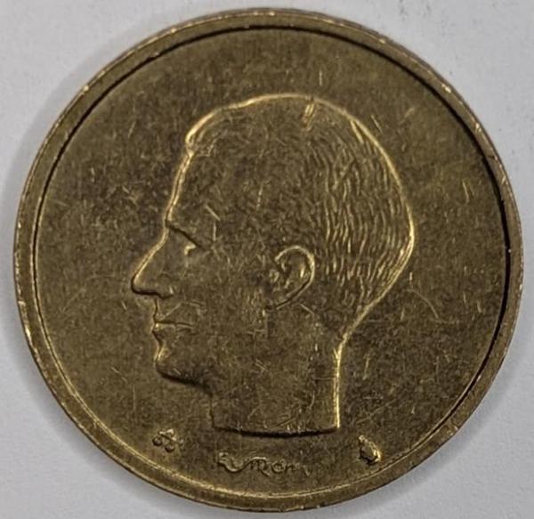 20 Franc 1993,Legende in niederländisch-"Belgie", König Baudouin I, Belgien