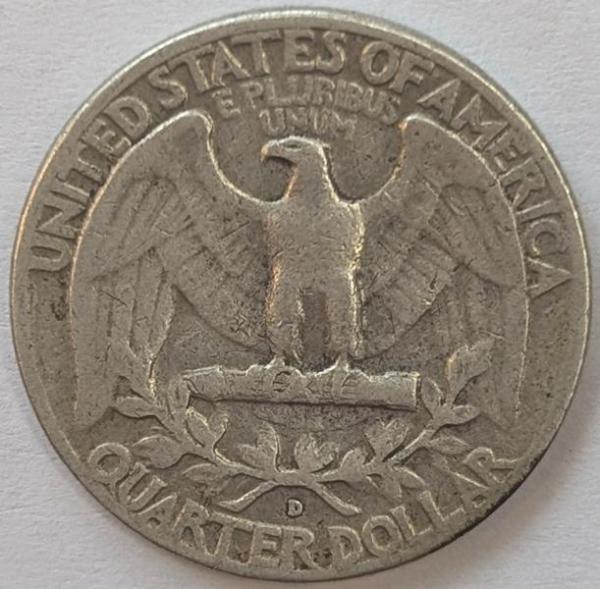 Quarter Dollar 1957, Washinton Quarter, USA aus 900er Silber