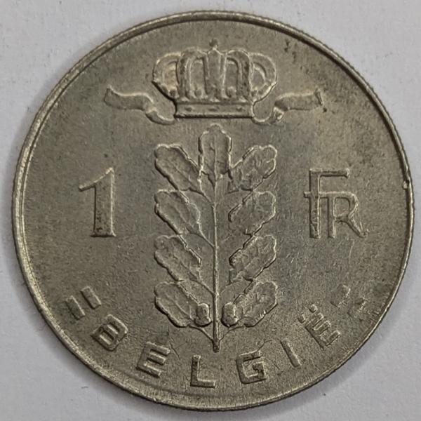 1 Franc 1973, Legende in niederländisch"Belgie", Belgien