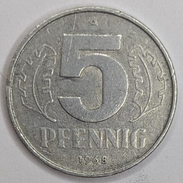 5 Pfenning 1968, DDR
