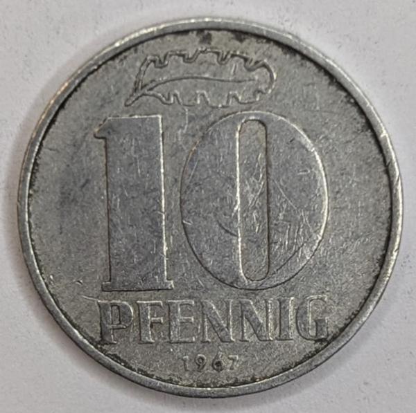 10 Pfennig 1967, DDR