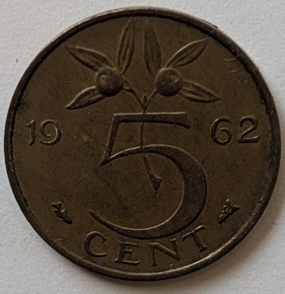 5 Cent 1962, Königin Juliana, Niederlande
