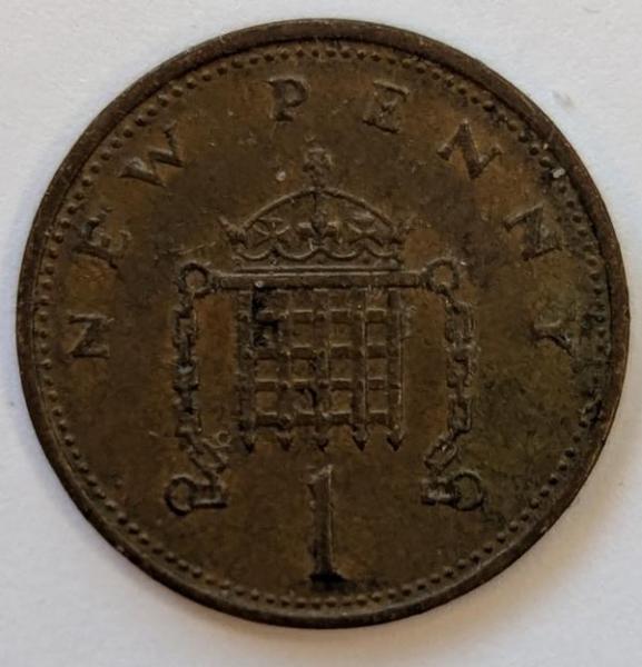 1 new Penny 1971, Königin Elizabeth II. , England