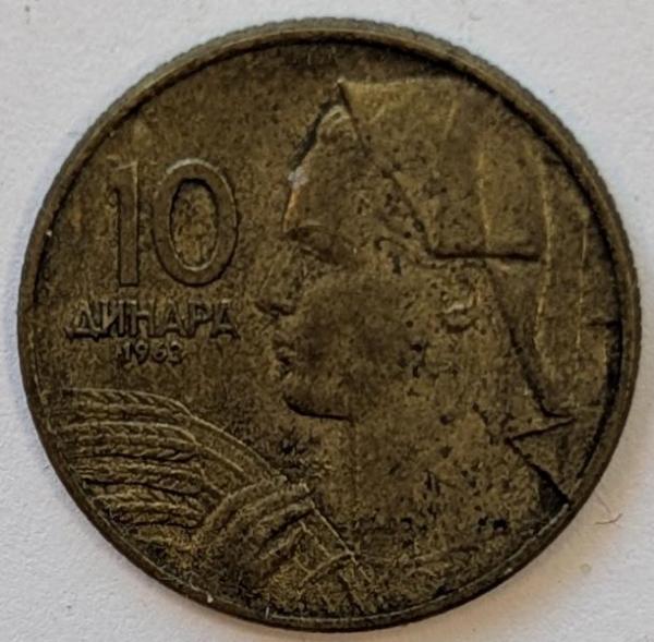 10 Dinar 1963, Jugoslawien