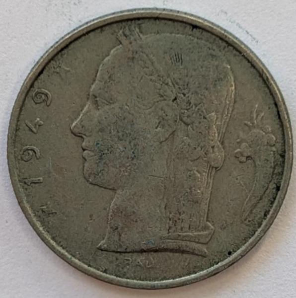 5 Franc 1949, Legende in französisch"Belgique", Belgien