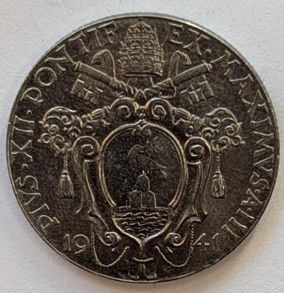 5 Lire 1941, Pius XII., Italien