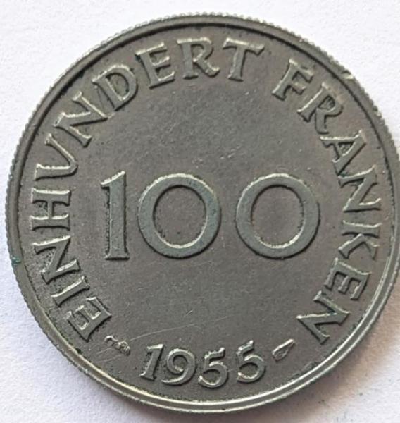 100 Franken 1955. Saarland