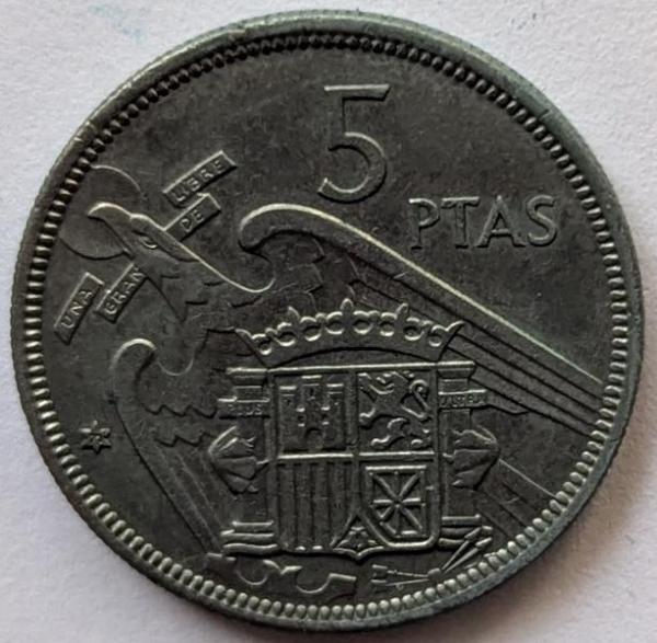 25 Peseten 1957, Spanien