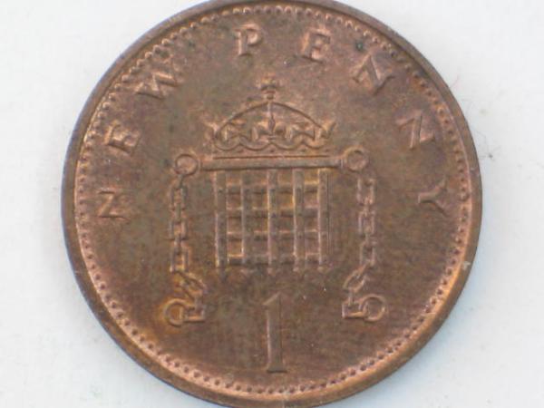 1 New Penny 1977, Königin Elizabeth II. , Großbritannien