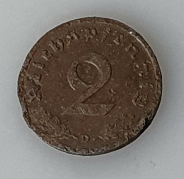 2 Reichspfennig 1939, Drittes Reich, Bronze