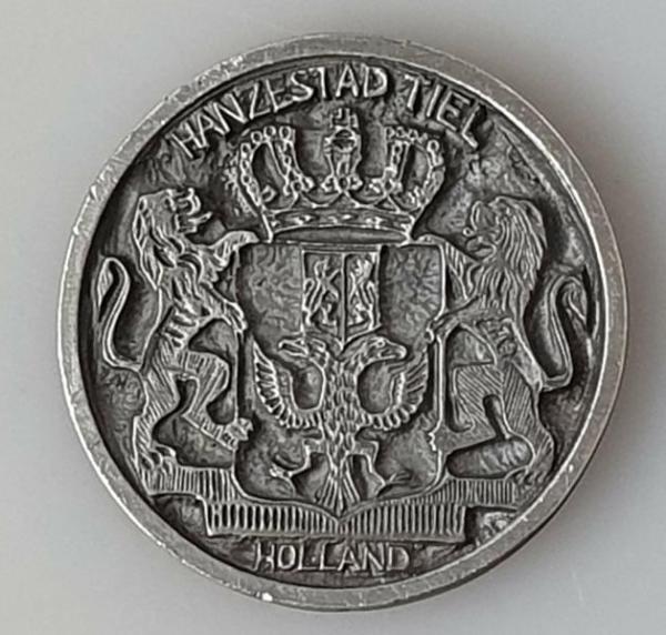 Medaille Hanzestad Tiel, Holland - 2000 Jahre Neuss aus Zinn, Gewicht: 26,6g