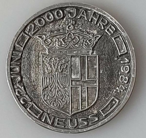 Medaille Hanzestad Tiel, Holland - 2000 Jahre Neuss aus Zinn, Gewicht: 26,6g