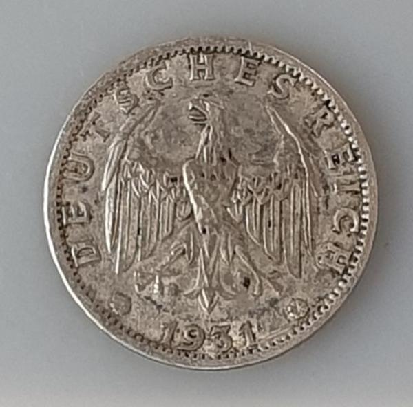 3 Reichsmark Weimarer Republik 1931 A aus 500er Silber