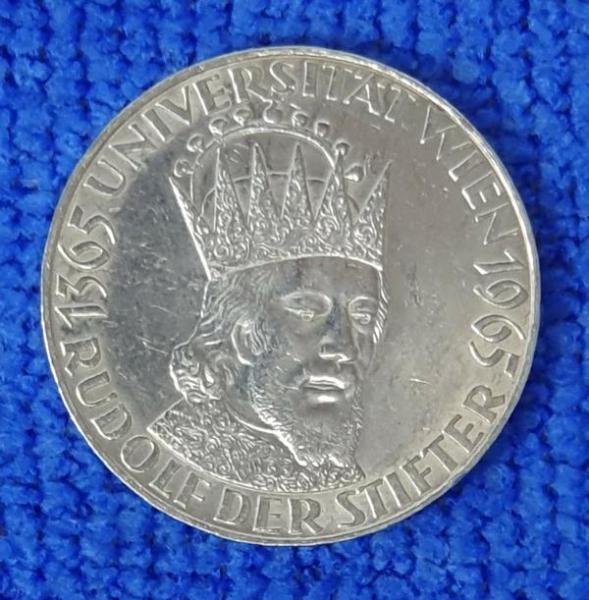 50 Schilling "600 Jahre Universität Wien" 1965, Österreich 900er Silbermünze