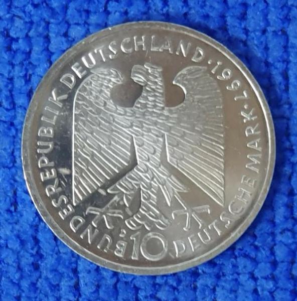 10 DM Gedenkmünze "200. Geburtstag von Heinrich Heine" aus 625er Silber 1997