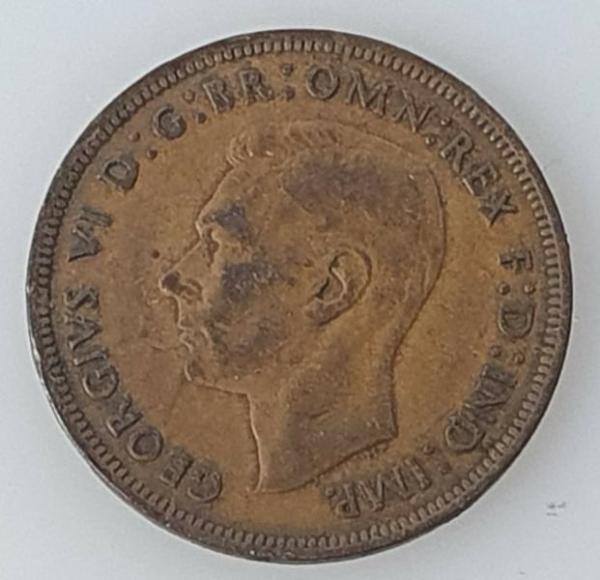 1 Penny -One Penny- 1944, Großbritannien -Georg VI- 1937-1948 -