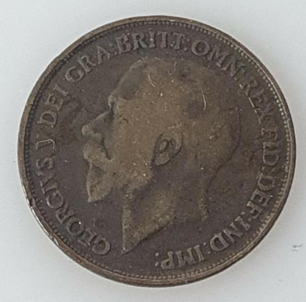 1 Penny -One Penny- 1915, König Georg V, Großbritannien aus Bronze