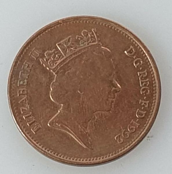 2 Pence 1992, Königin Elizabeth II., Großbritannien