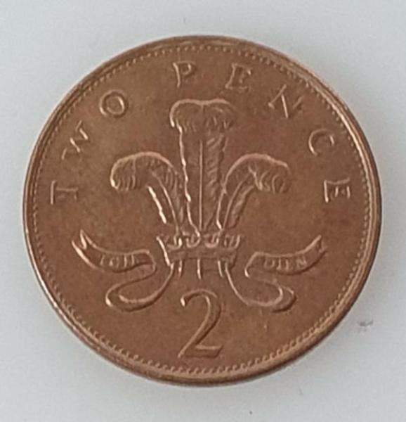 2 Pence 1992, Königin Elizabeth II., Großbritannien