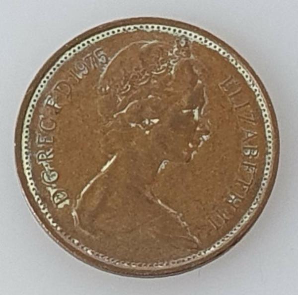 2 New Pence 1975, Königin Elizabeth II., Großbritannien