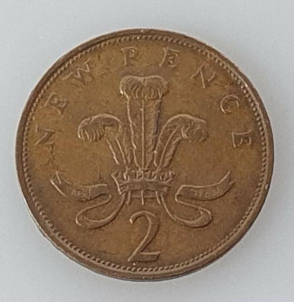 2 New Pence 1975, Königin Elizabeth II., Großbritannien