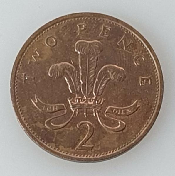 2 Pence 1991, Königin Elizabeth II., Großbritannien