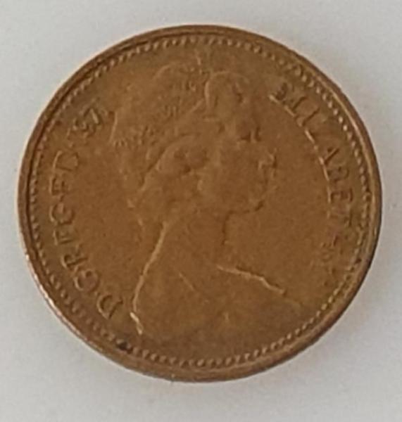 1 New Penny 1971, Königin Elizabeth II. , Großbritannien