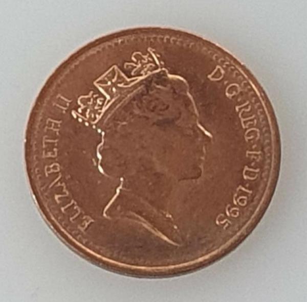 1 Penny 1995, Königin Elizabeth II. , Großbritannien