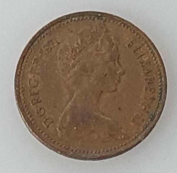 1/2 New Penny -Half Penny- 1971, Königin Elisabeth II, Großbritannien