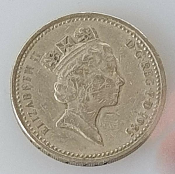 1 Pfund (One Pound) 1985 "Lauch" -Elisabeth II-, Großbritannien