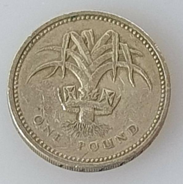 1 Pfund (One Pound) 1985 "Lauch" -Elisabeth II-, Großbritannien