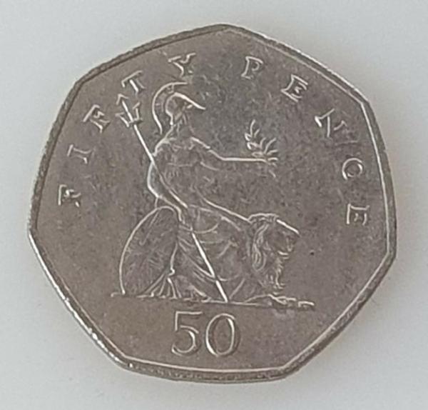 50 Pence 1997, Königin Elisabeth II, Großbritannien