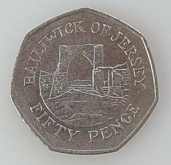 50 Pence 1997, Königin Elisabeth II, Jersey