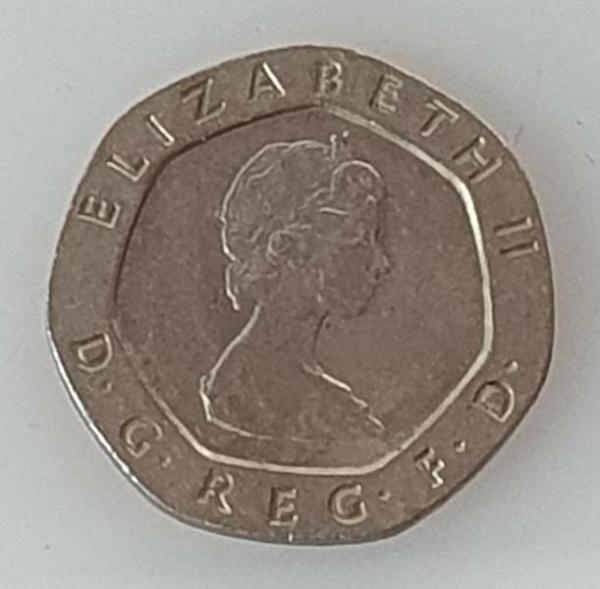 20 Pence -Twenty Pence- 1984, Königin Elisabeth II, Großbritannien