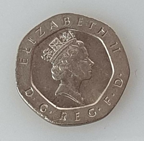 20 Pence -Twenty Pence- 1993, Königin Elisabeth II, Großbritannien