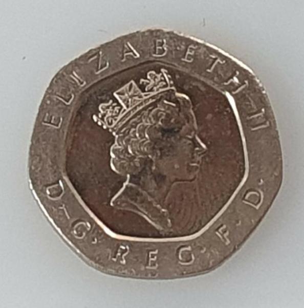 20 Pence -Twenty Pence- 1995, Königin Elisabeth II, Großbritannien