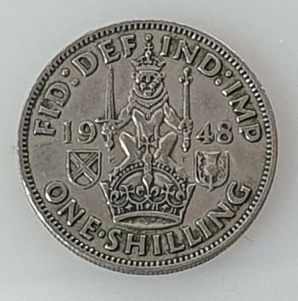 1 Schilling -One Shilling 1948, König Georg VI Großbritannien, Schottisches Wappen