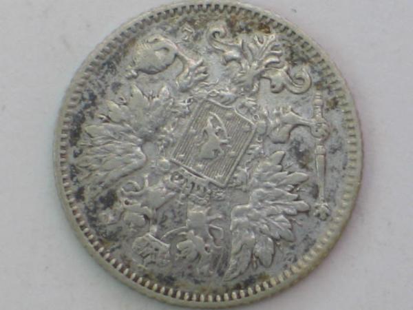 25 Pennia 1898, Finnland, Silber 750er