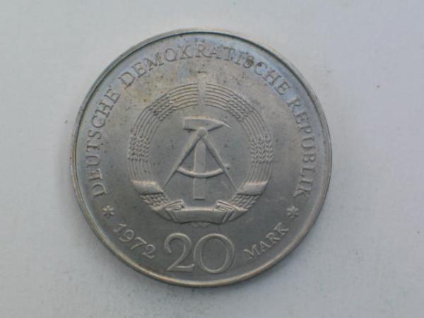 20 Mark 1972, Friedrich von Schiller, DDR